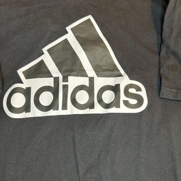 Adidas Essentials Logo Black Boxy Cotton T-Shirt - 1X - Picture 5 of 9